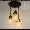 Vintage Diamond Cut Floral Ceiling Light Trio - The Lamp Goods
