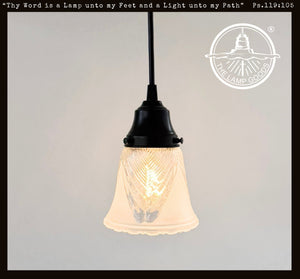 Clear Leaf and Frost Pendant Light - The Lamp Goods