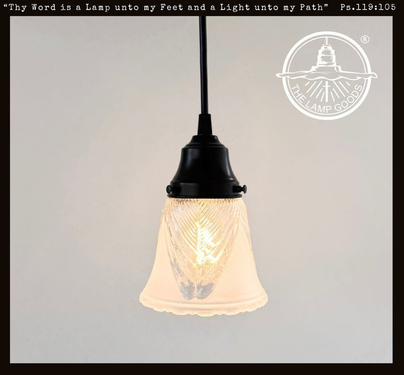 Clear Leaf and Frost Pendant Light - The Lamp Goods