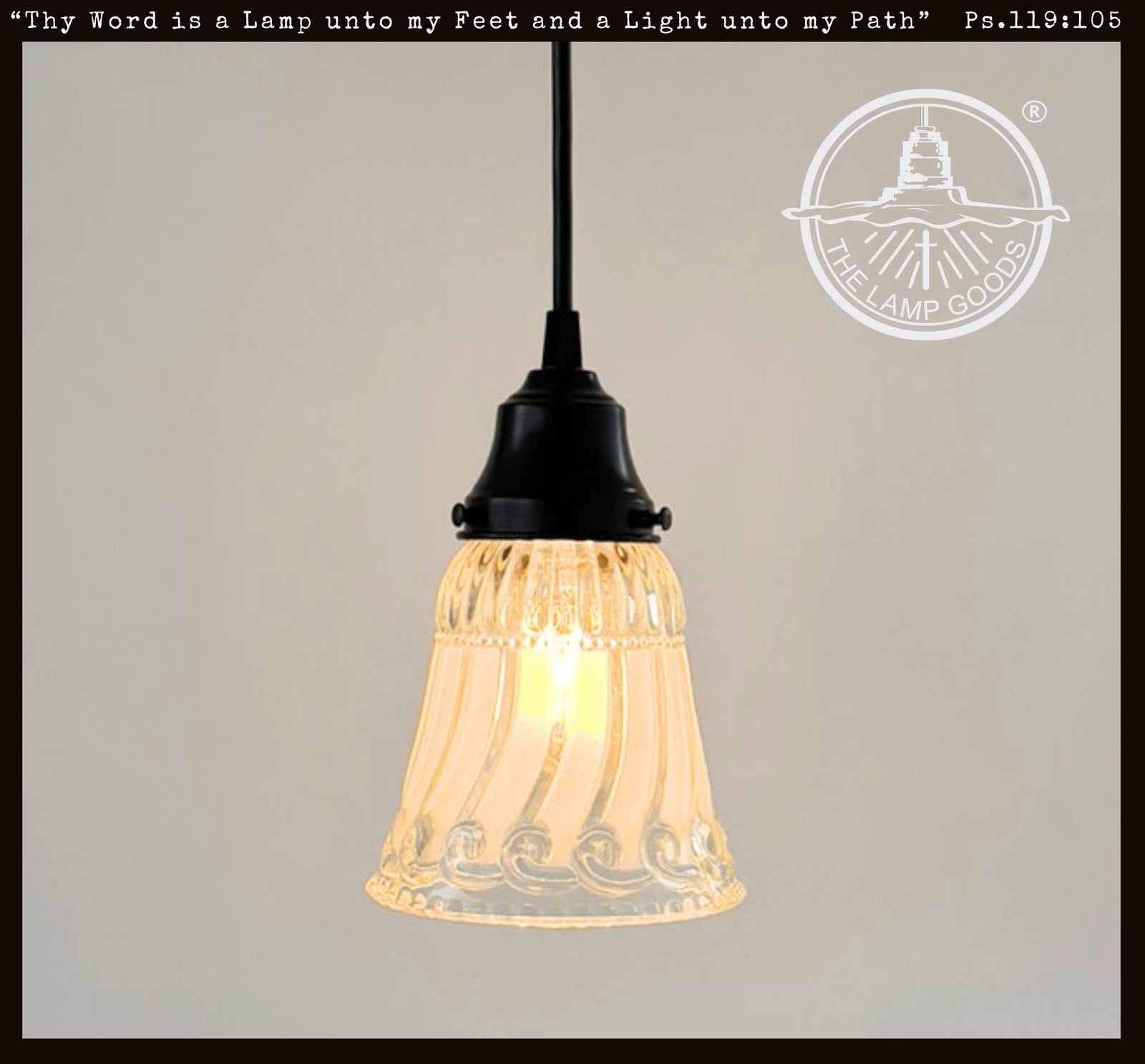 Vintage Beaded Swirl Ribbon Pendant Light - The Lamp Goods