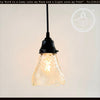 Clear Floral Ribbed Shell Pendant Light - The Lamp Goods