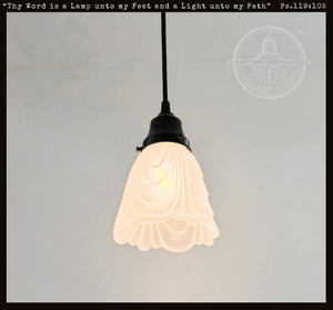 Frosted Drape Petal Pendant Light