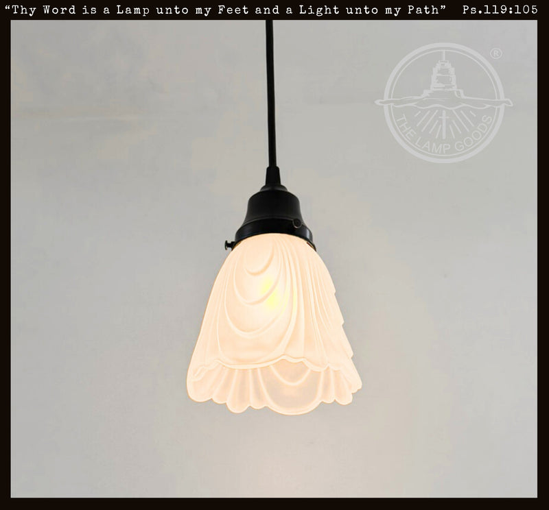 Frosted Drape Petal Pendant Light - The Lamp Goods