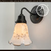 Antique PRINTED FLORAL 1960's Wall Sconce Lighting