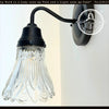 Clear Art-Deco Heavy Pressed Tulip Wall Sconce