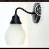 Holophane Fluted Pear Frosted Glass Wall Sconce