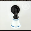 1940's Traditional Milk Glass Bell Wall SCONCE With Blue Accent