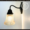 Amber Holophane Clear Glass Wall Sconce