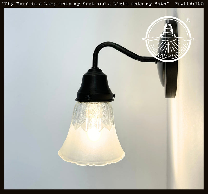 Delicate Frost and Clear Square/Cross Glass Wall Sconce/Pendant Light - The Lamp Goods
