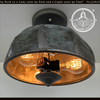 Rustic Metal Farmhouse Ceiling Light With Chain - 8 Sided