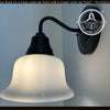 Traditional 1940's Milk Glass Bell Wall SCONCE Lighting