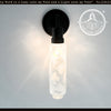 Delicate Narrow Frosted Floral Glass Wall Sconce