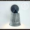Rustic Galvanized Ribbed Wall Sconce
