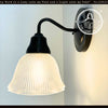 Antique Frosted 1930's Ruffle Glass Wall Sconce