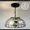 Rustic Industrial Wire Cage Pendant Light