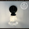 Rose Design Banded Frost and Clear Flare Wall Sconce