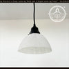 Frosted Texturized White Flower Pendant Light