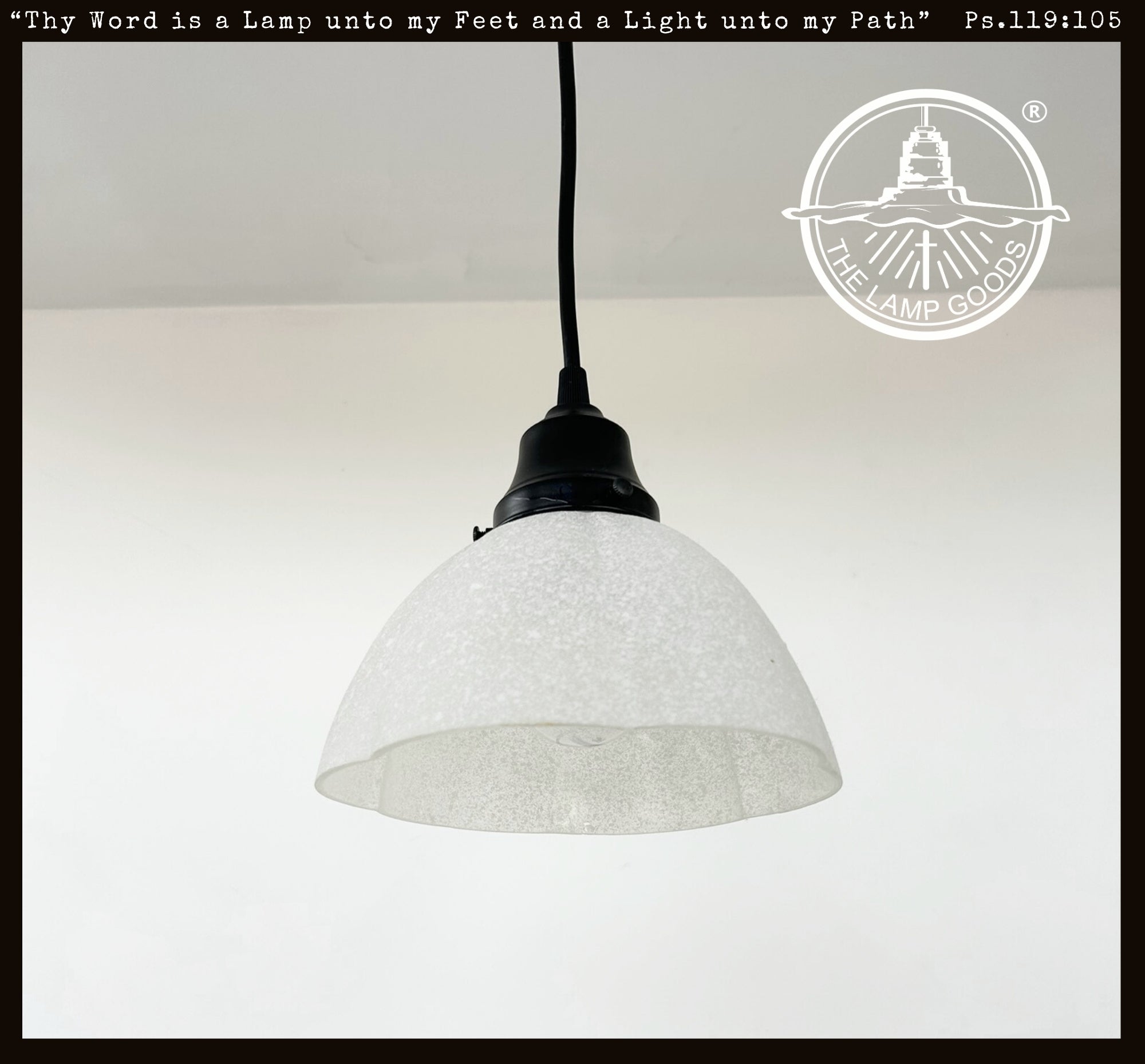 Frosted Texturized White Flower Pendant Light