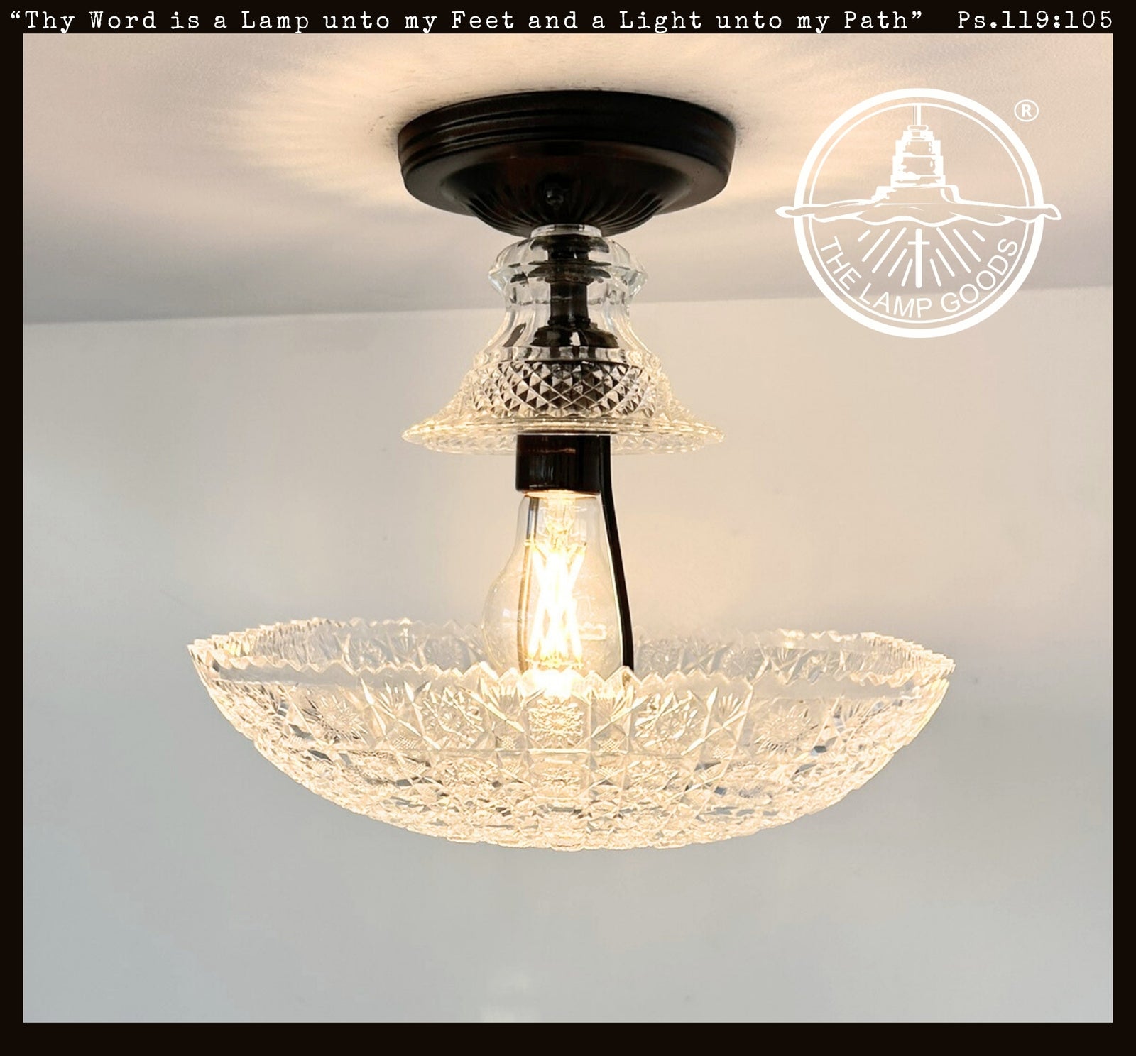 Bakelight 1950's Plastic Shade Ceiling Light