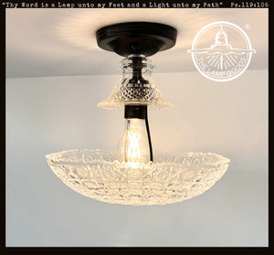 Bakelight 1950's Plastic Shade Ceiling Light