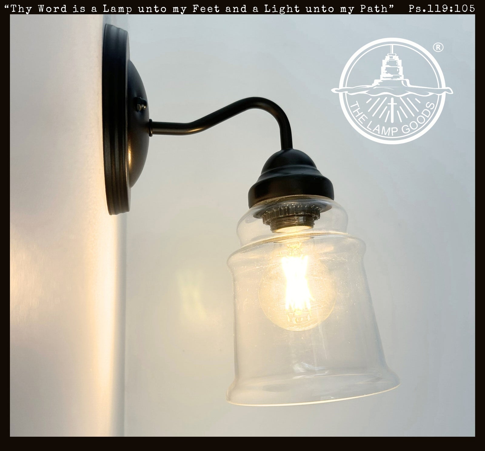 Clear Tiered Bell Wall Sconce