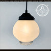 Frosted Embossed Berry Vine Globe Pendant Light