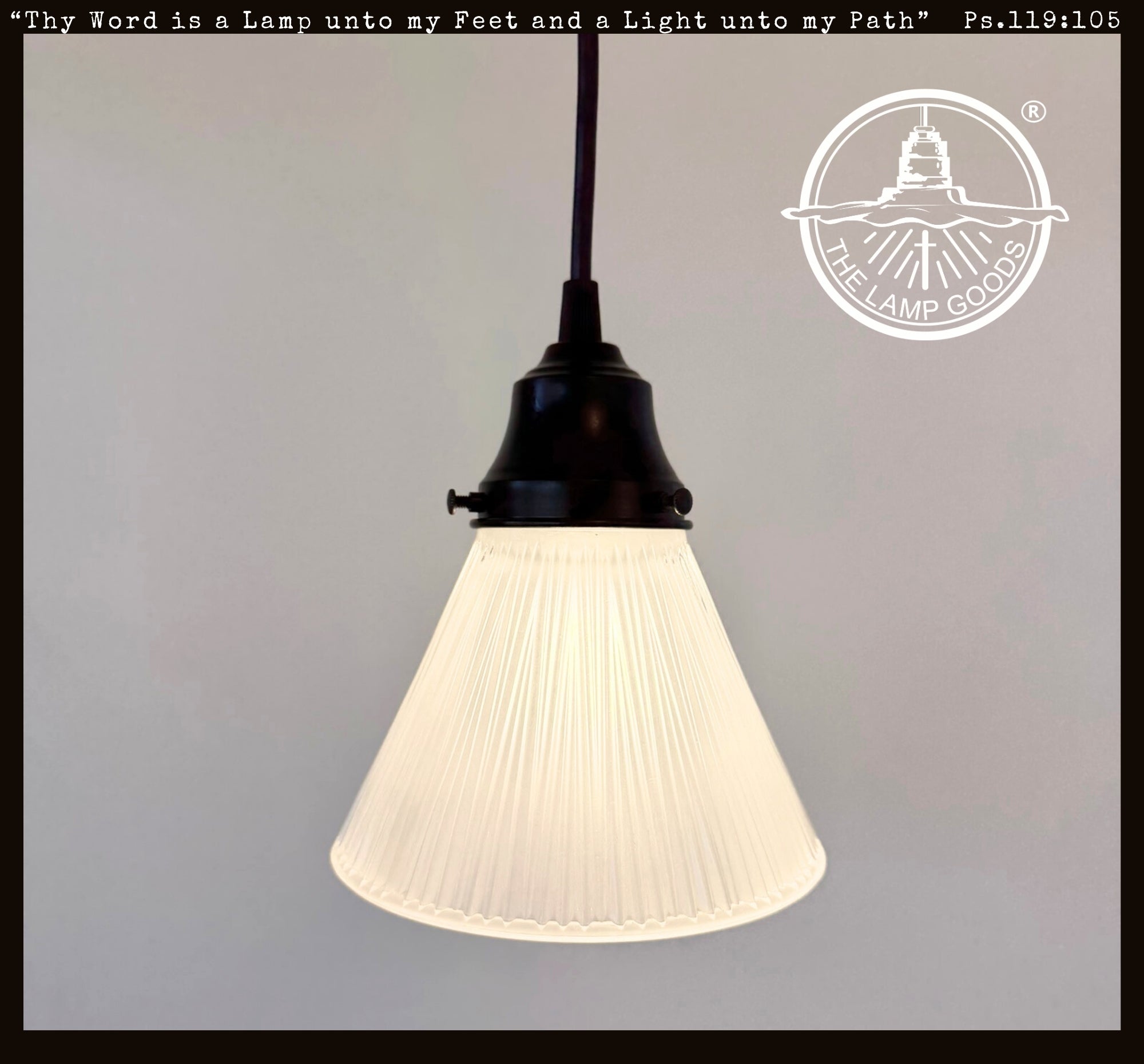 Frosted Vintage Small Holophane