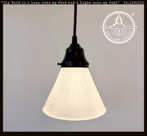 Frosted Vintage Small Holophane