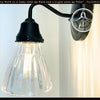 Thick Holophane Clear Glass Wall Sconce
