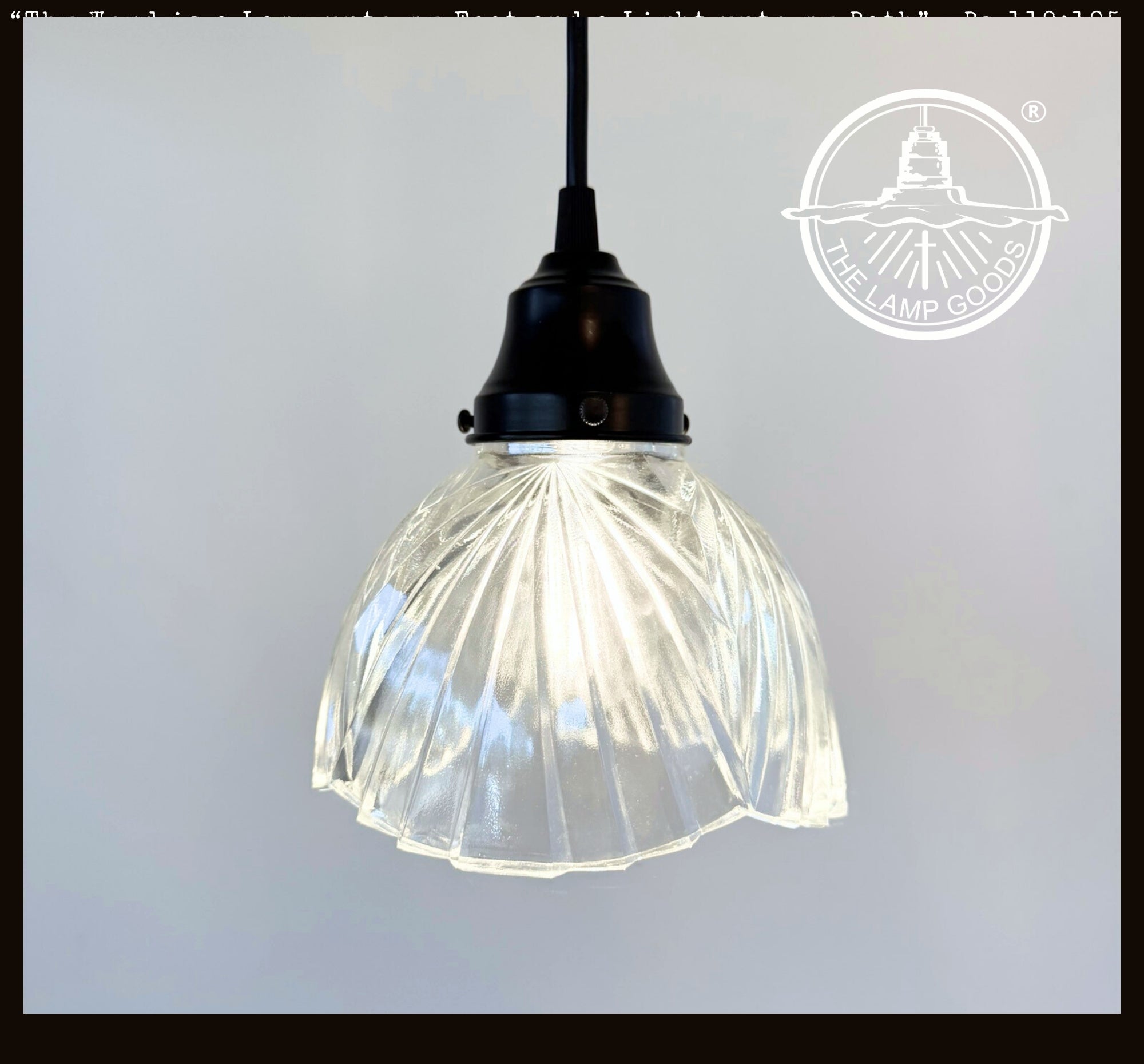 Clear Fan Ribbed Heavy Pressed Sunburst