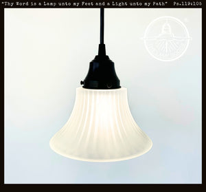 Frosted Ribbed Flute Pendant