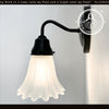 Frosted Petal Flare Wall Sconce