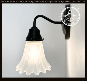 Frosted Petal Flare Wall Sconce