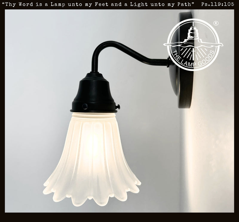 Frosted Petal Flare Wall Sconce - The Lamp Goods