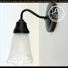 Victorian Scalloped Frost and Clear Wall Sconce