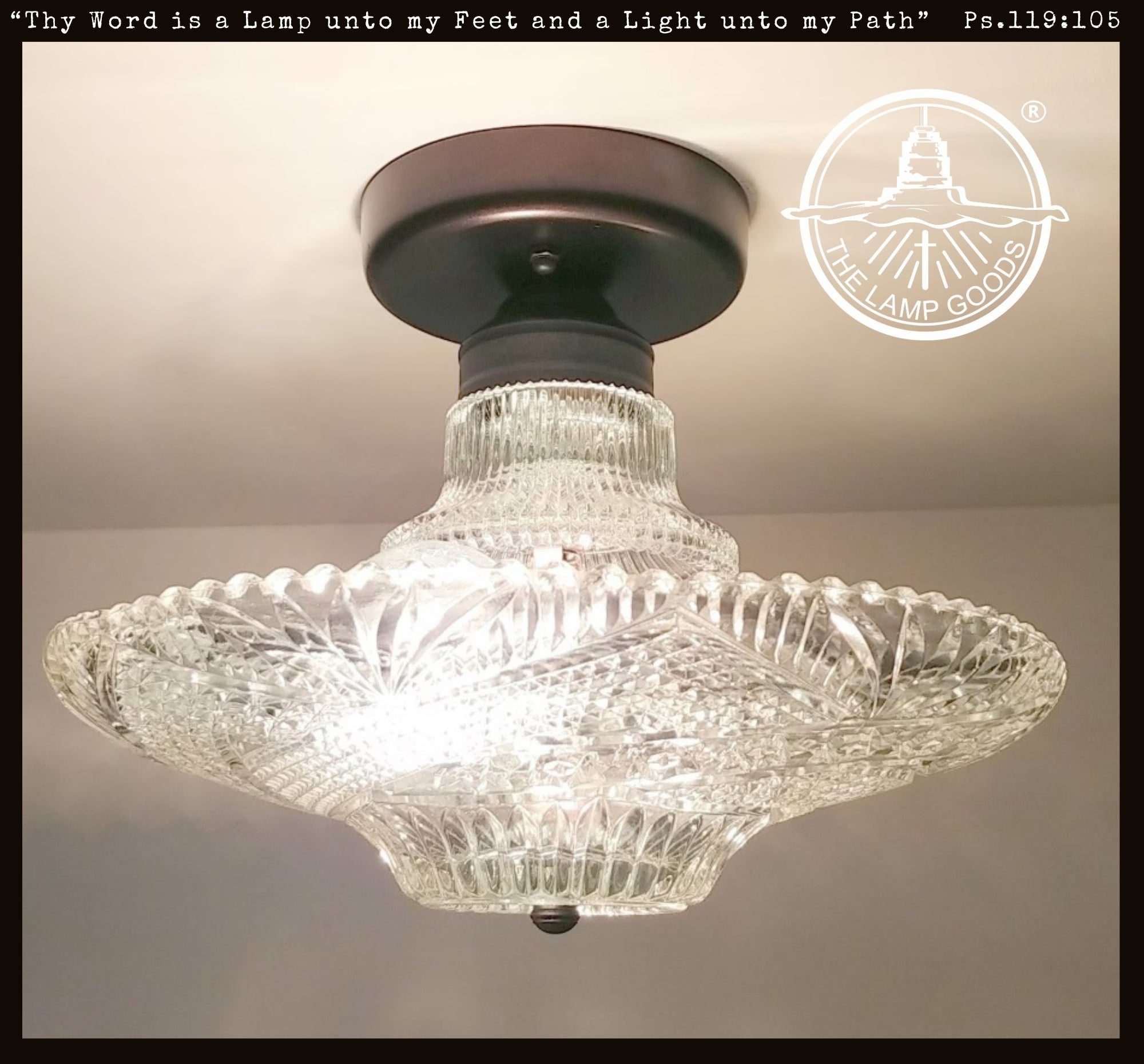 Antique Diamond Cut Ceiling Light Fixture
