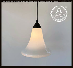 Opal Milk Glass Soft Bell Farmhouse Pendant