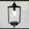 Farmhouse Clear Seeded Glass Lantern Pendant
