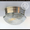 Vintage Clear Holophane Dome Ceiling Light
