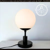 Classic Opal Globe Table Lamp