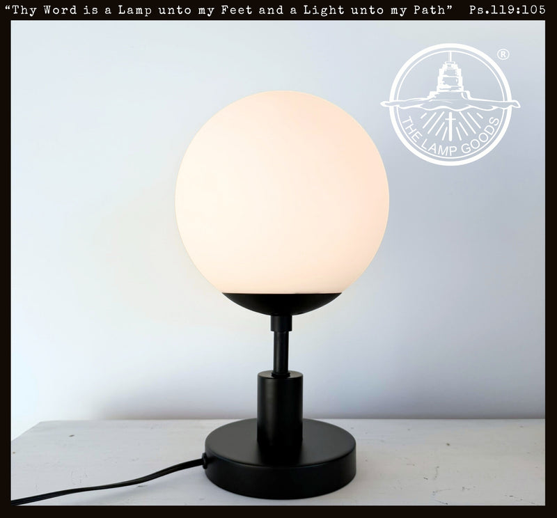 Classic Opal Globe Table Lamp - The Lamp Goods