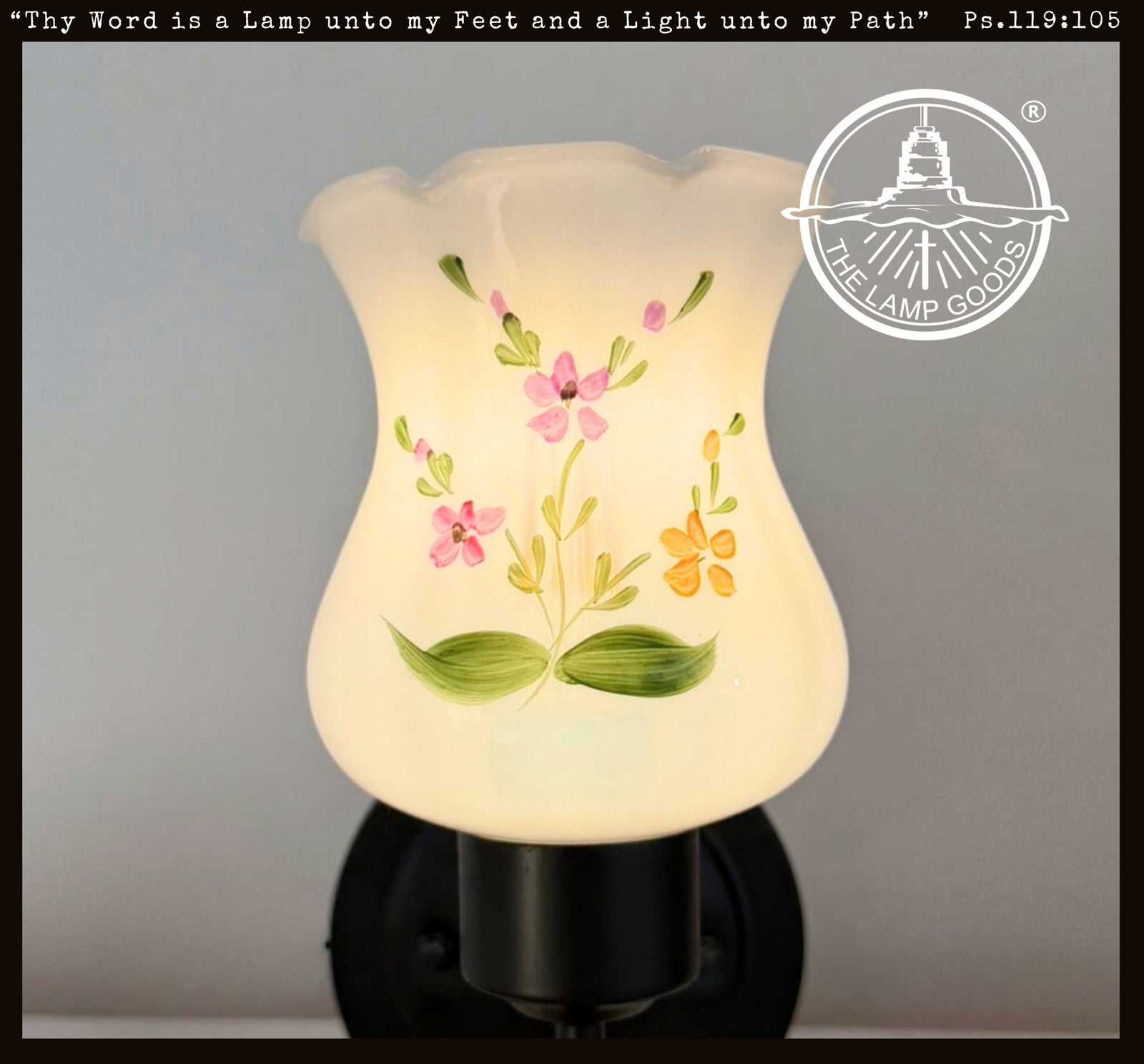 Cottage Bloom Hand-Painted Floral Wall Sconce - 3 Options