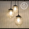Acorn Glass Pendant Light Chandelier Trio