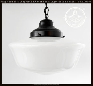 ORIGINAL SALVAGED SCHOOLHOUSE 1900's Classic Farmhouse Pendant