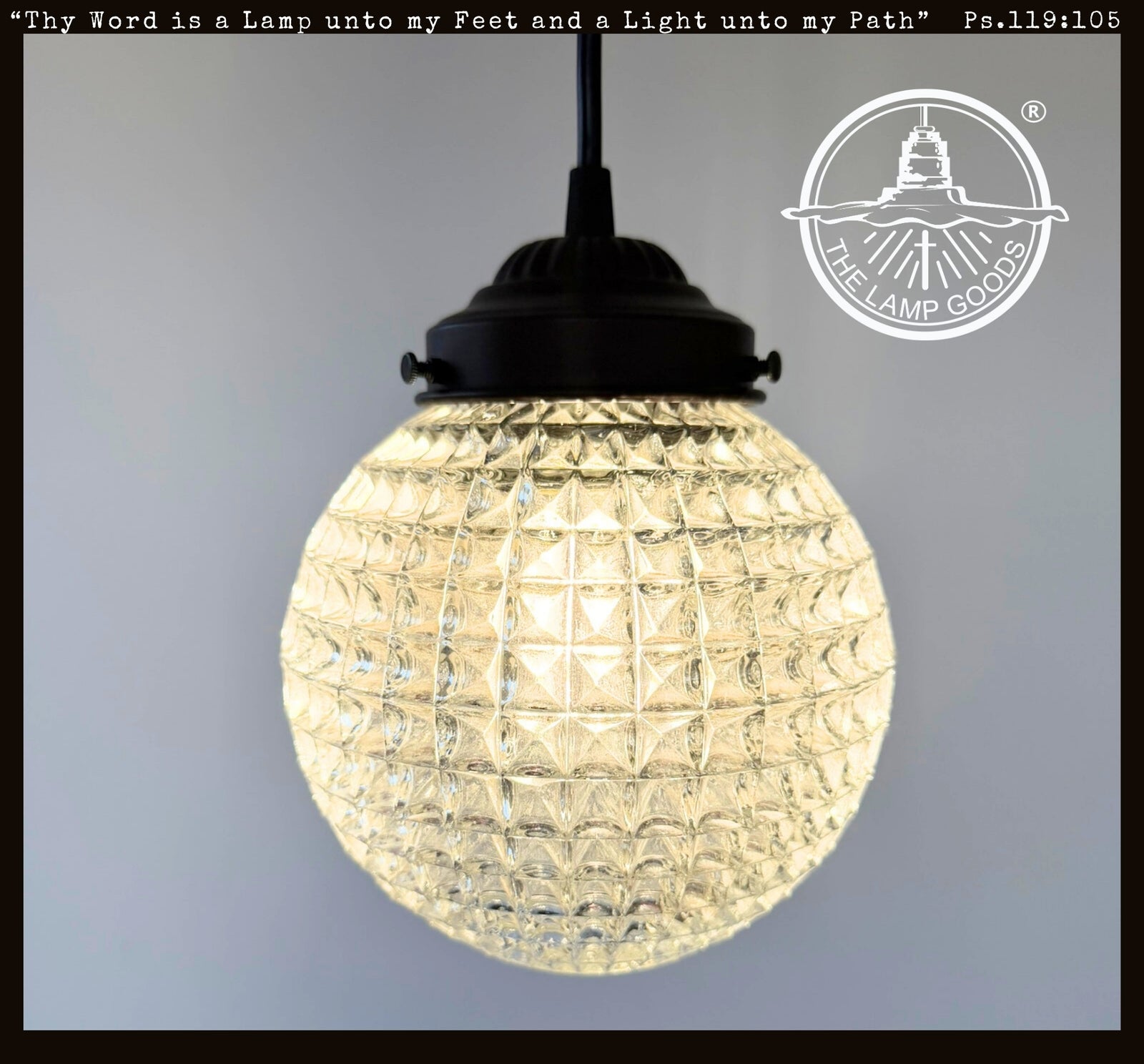 RARE Refined Diamond Crystal Cut Glass Pendant