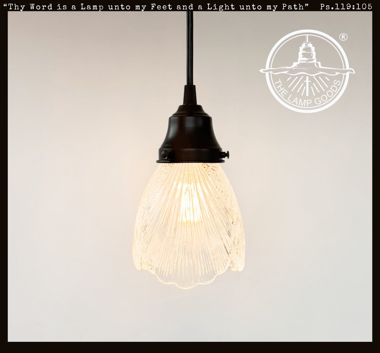 Sunburst Ribbed Glass Pendant Light