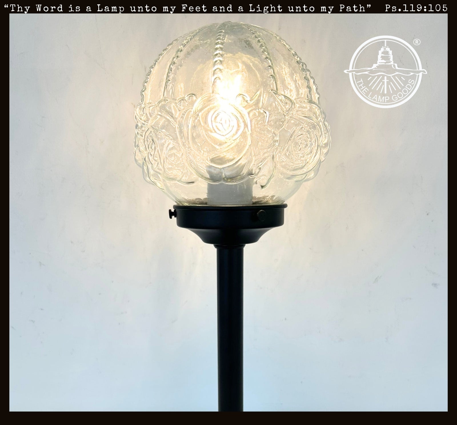 Victorian Clear Glass Globe Table Lamp