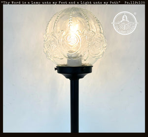 Victorian Clear Glass Globe Table Lamp