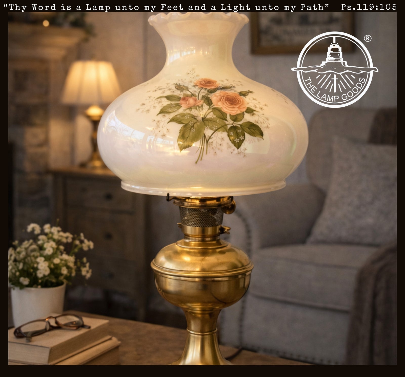 Aladdin "Gone With The Wind" Victorian Milk Glass Lamp