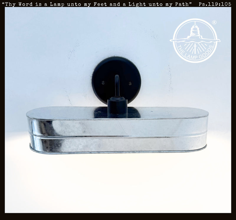 Modern Farmhouse Galvanized Metal Wall Sconce - The Lamp Goods